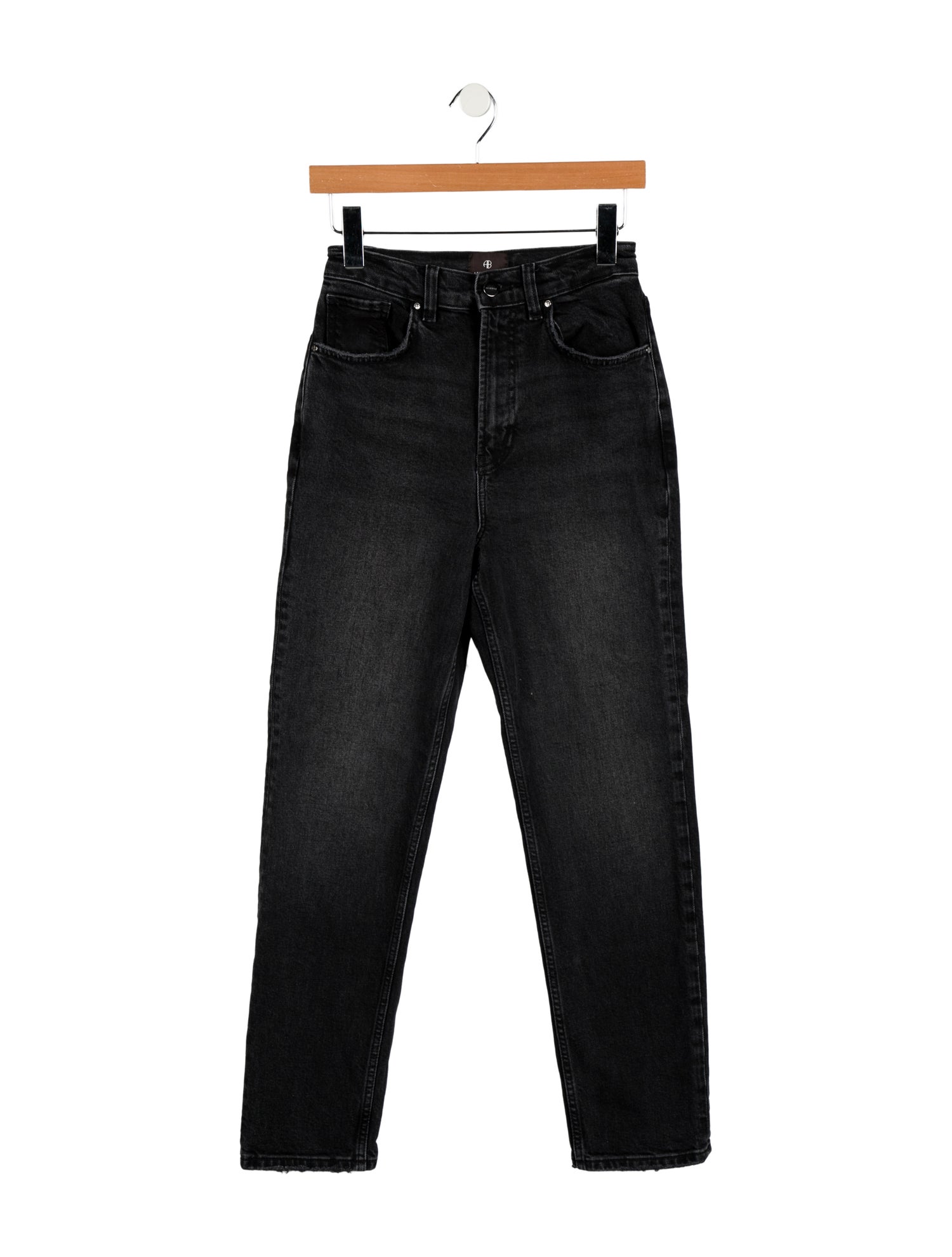Anine Bing High-Rise Straight Leg Jeans