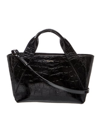 Anine Bing Embossed Leather Top Handle Bag