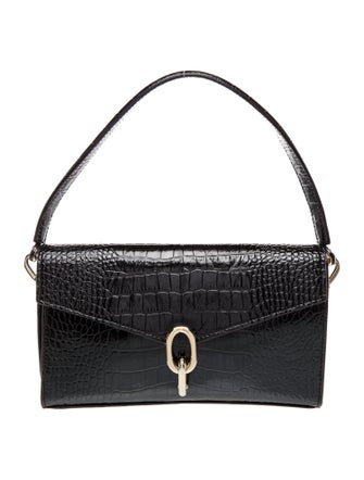 Anine Bing Embossed Leather Top Handle Bag