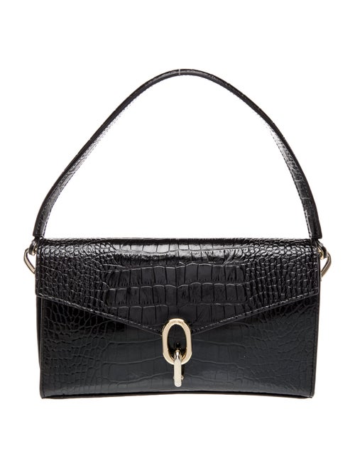 Anine Bing Embossed Leather Top Handle Bag