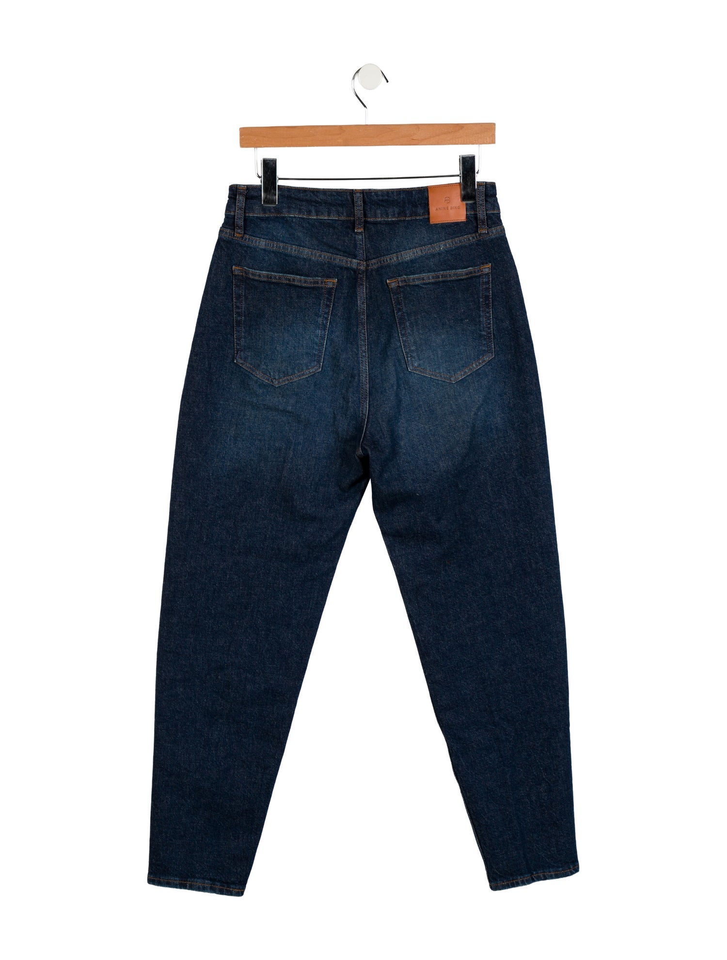 Anine Bing High-Rise Straight Leg Jeans
