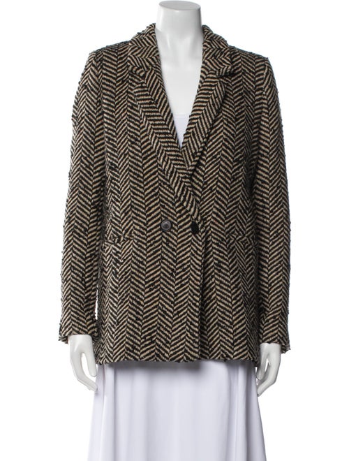 Anine Bing Wool Tweed Pattern Blazer