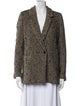 Anine Bing Wool Tweed Pattern Blazer
