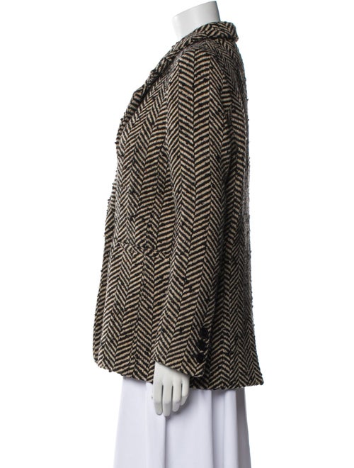 Anine Bing Wool Tweed Pattern Blazer