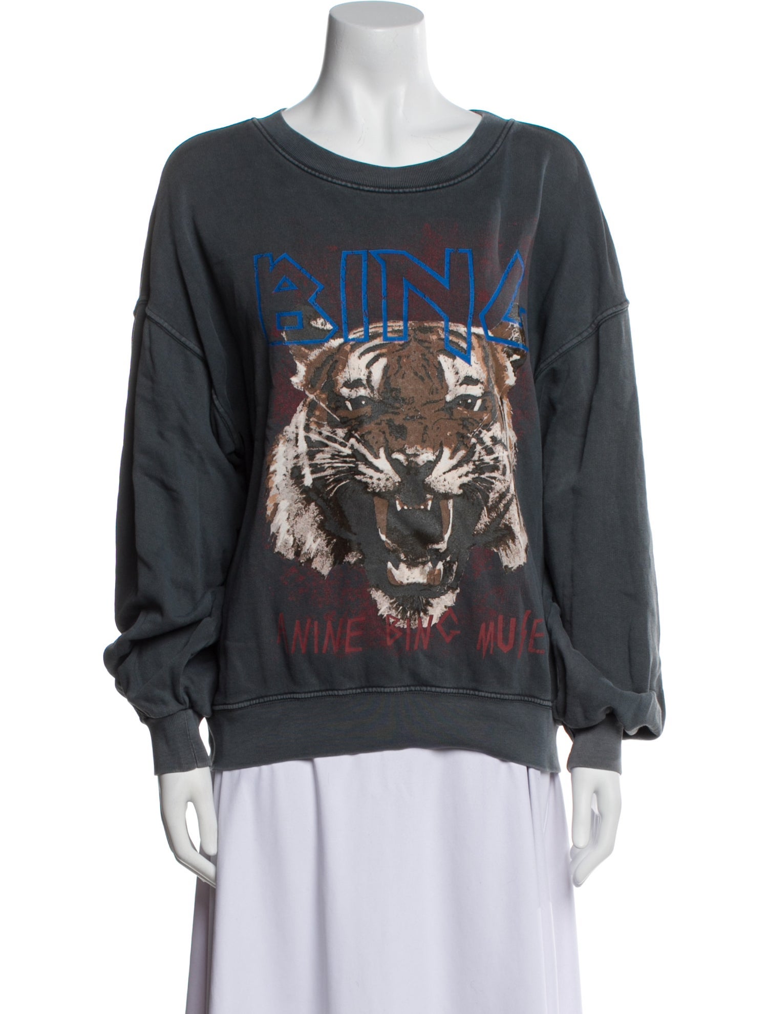 Anine Bing Graphic Print Crew Neck Sweatshirt