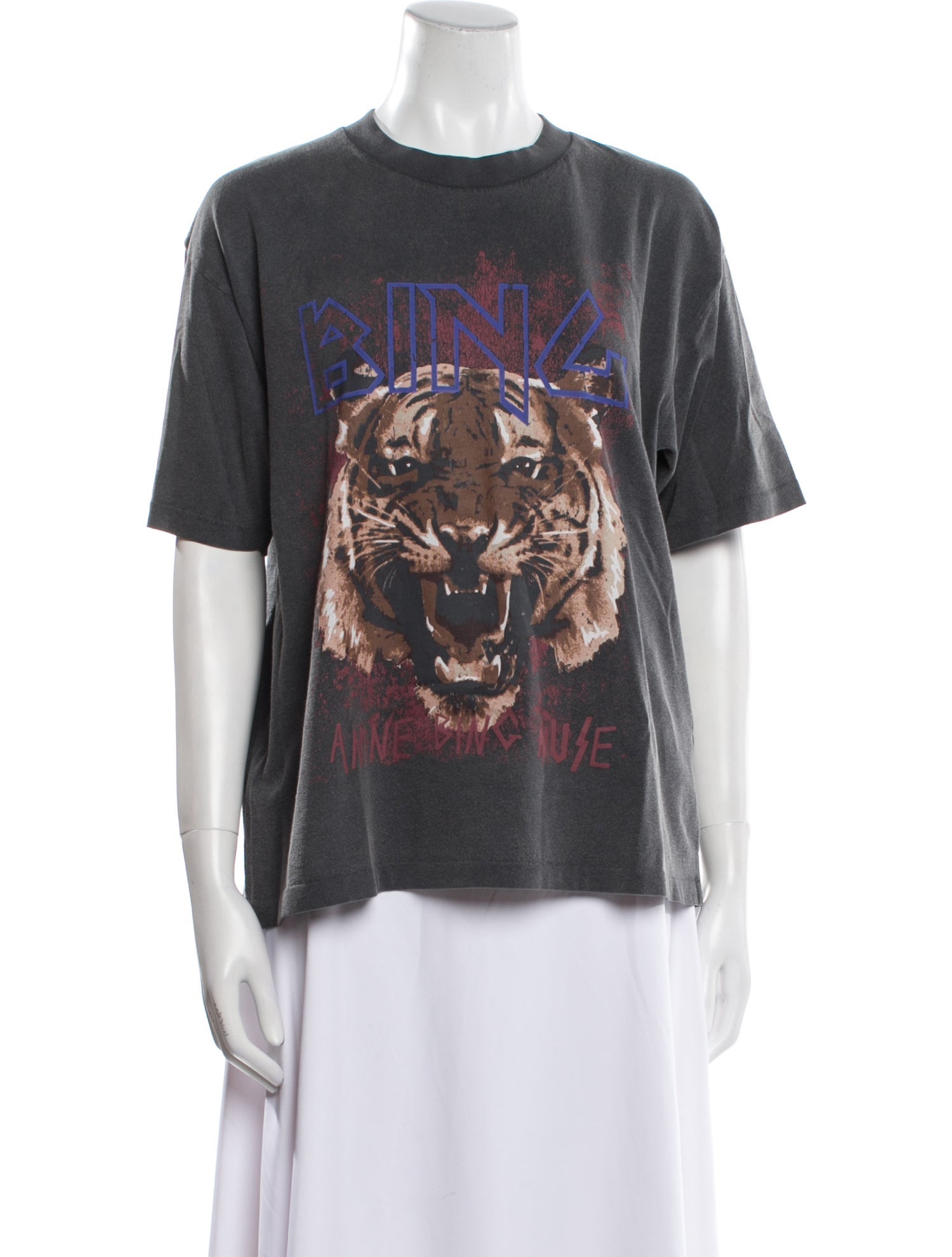 Anine Bing Graphic Print Crew Neck T-Shirt