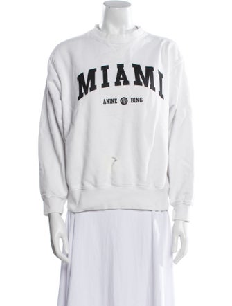 Anine Bing Graphic Print Crew Neck Sweatshirt