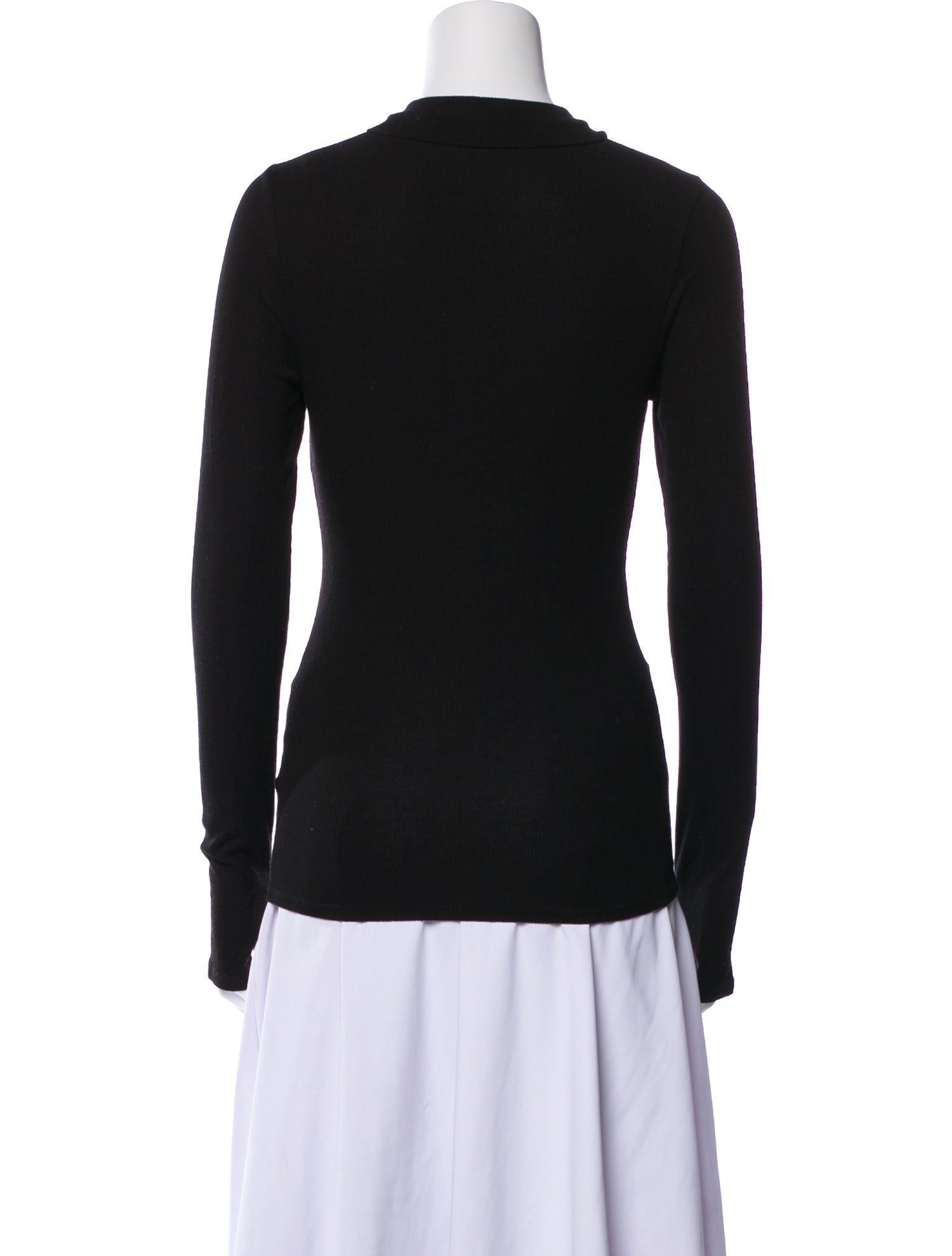 Anine Bing V-Neck Long Sleeve Top