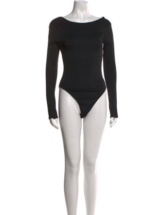 Anine Bing Nylon Scoop Neck Bodysuit