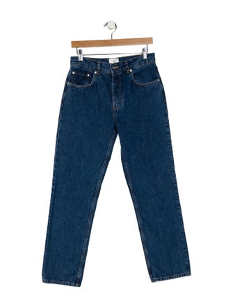 Anine Bing Mid-Rise Straight Leg Jeans