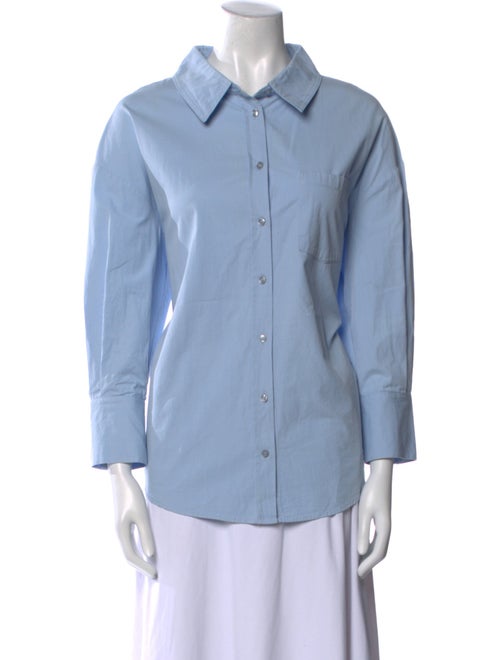 Anine Bing Three-Quarter Sleeve Button-Up Top