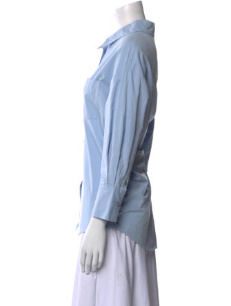 Anine Bing Three-Quarter Sleeve Button-Up Top