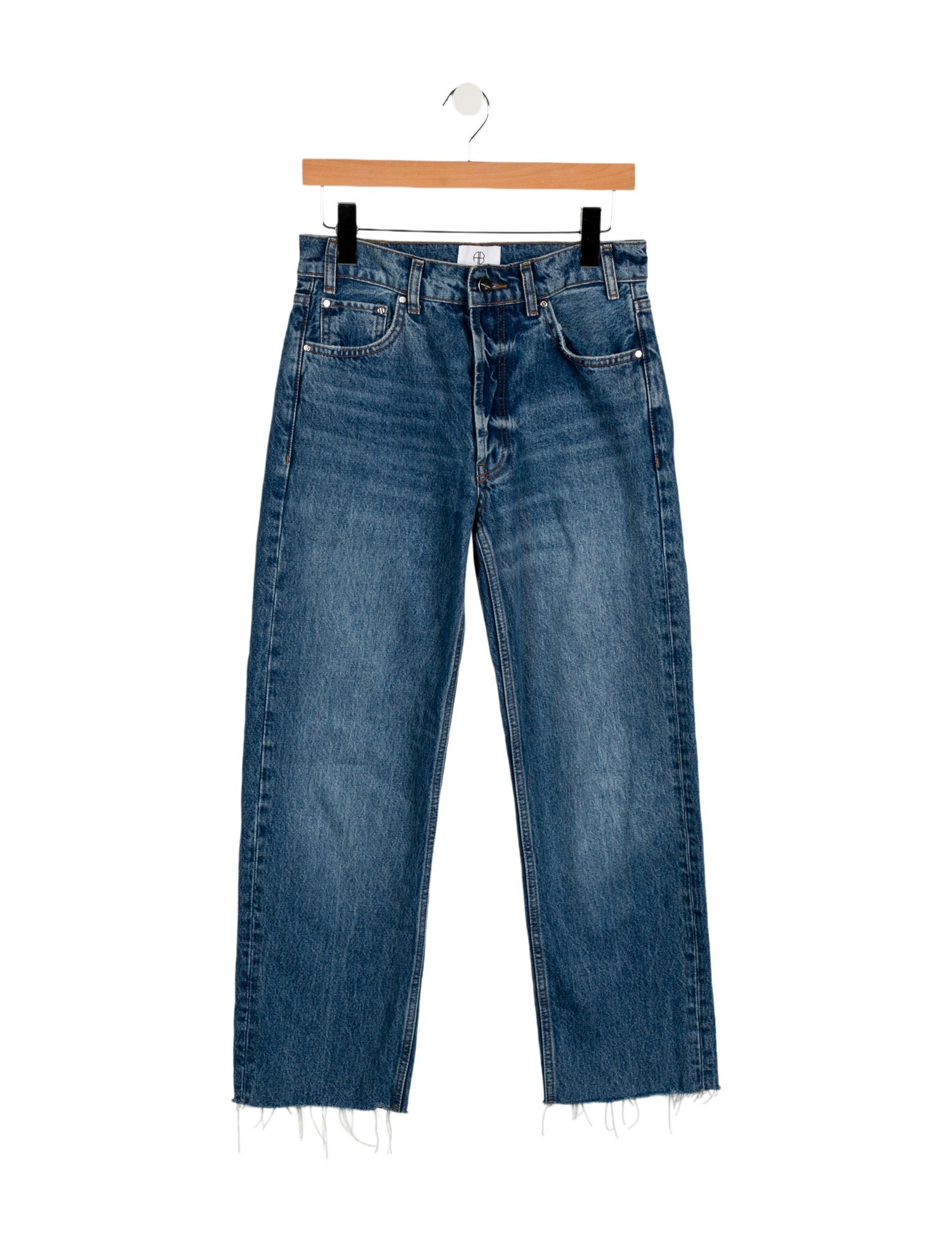 Anine Bing High-Rise Straight Leg Jeans