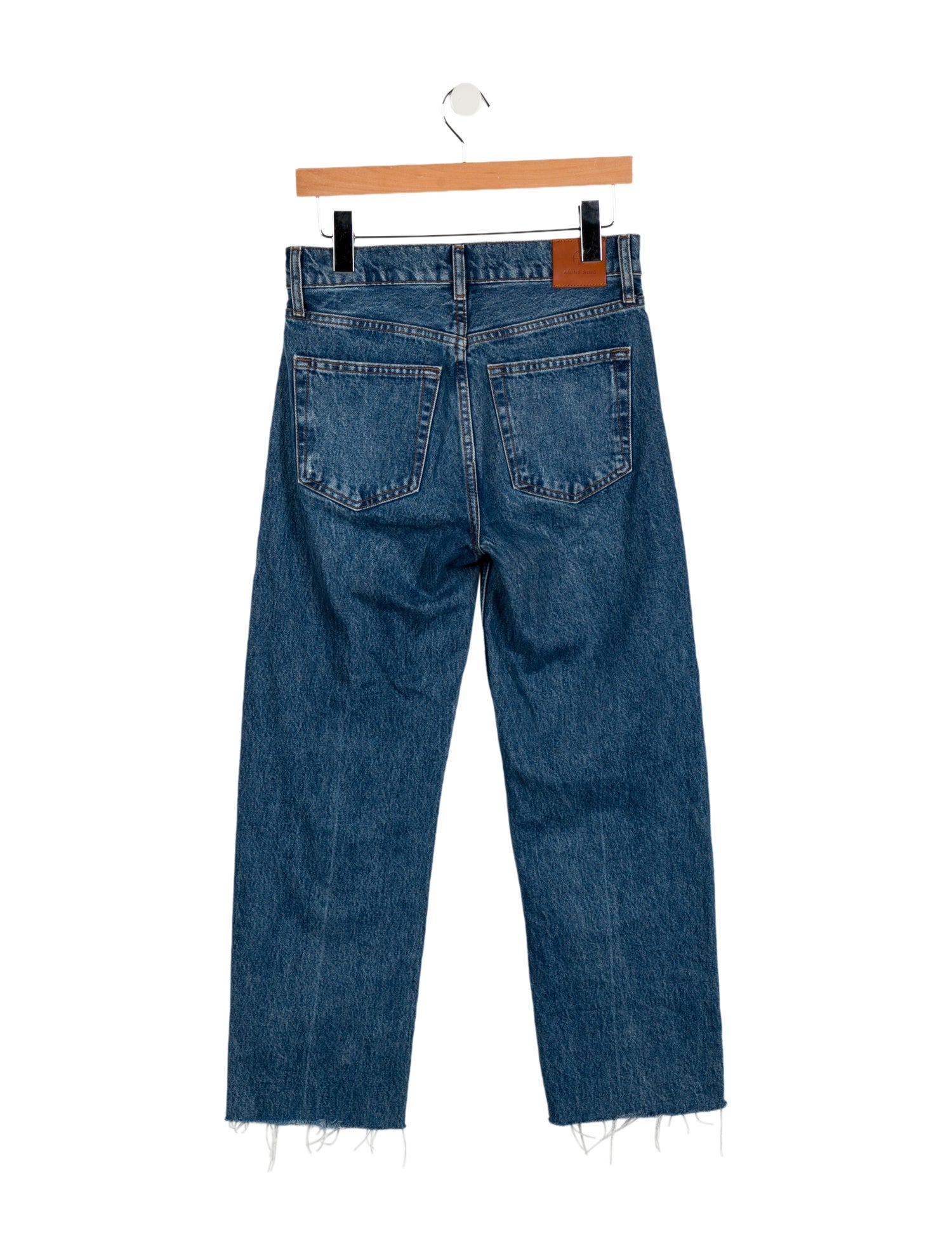 Anine Bing High-Rise Straight Leg Jeans