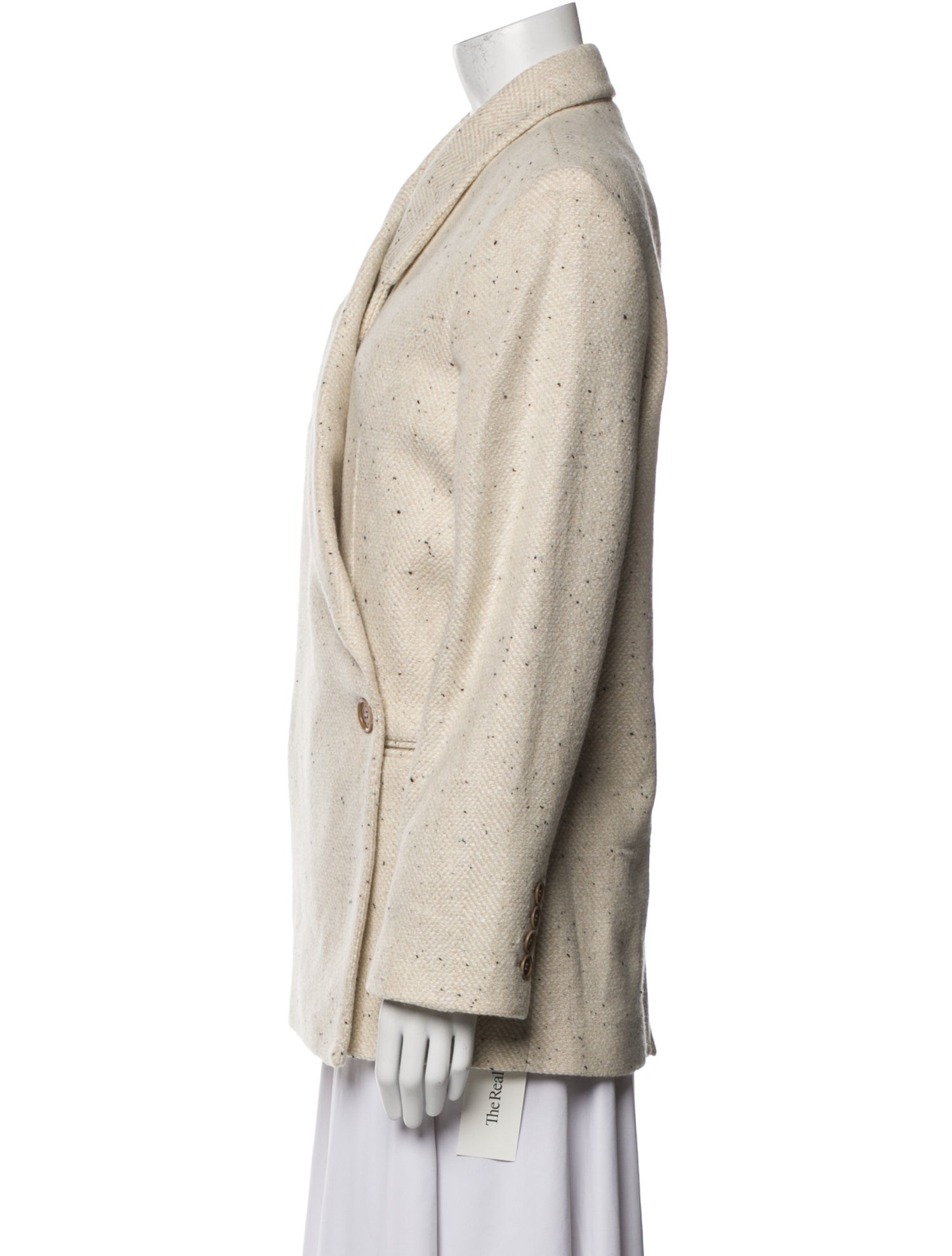 Anine Bing Virgin Wool Tweed Pattern Blazer