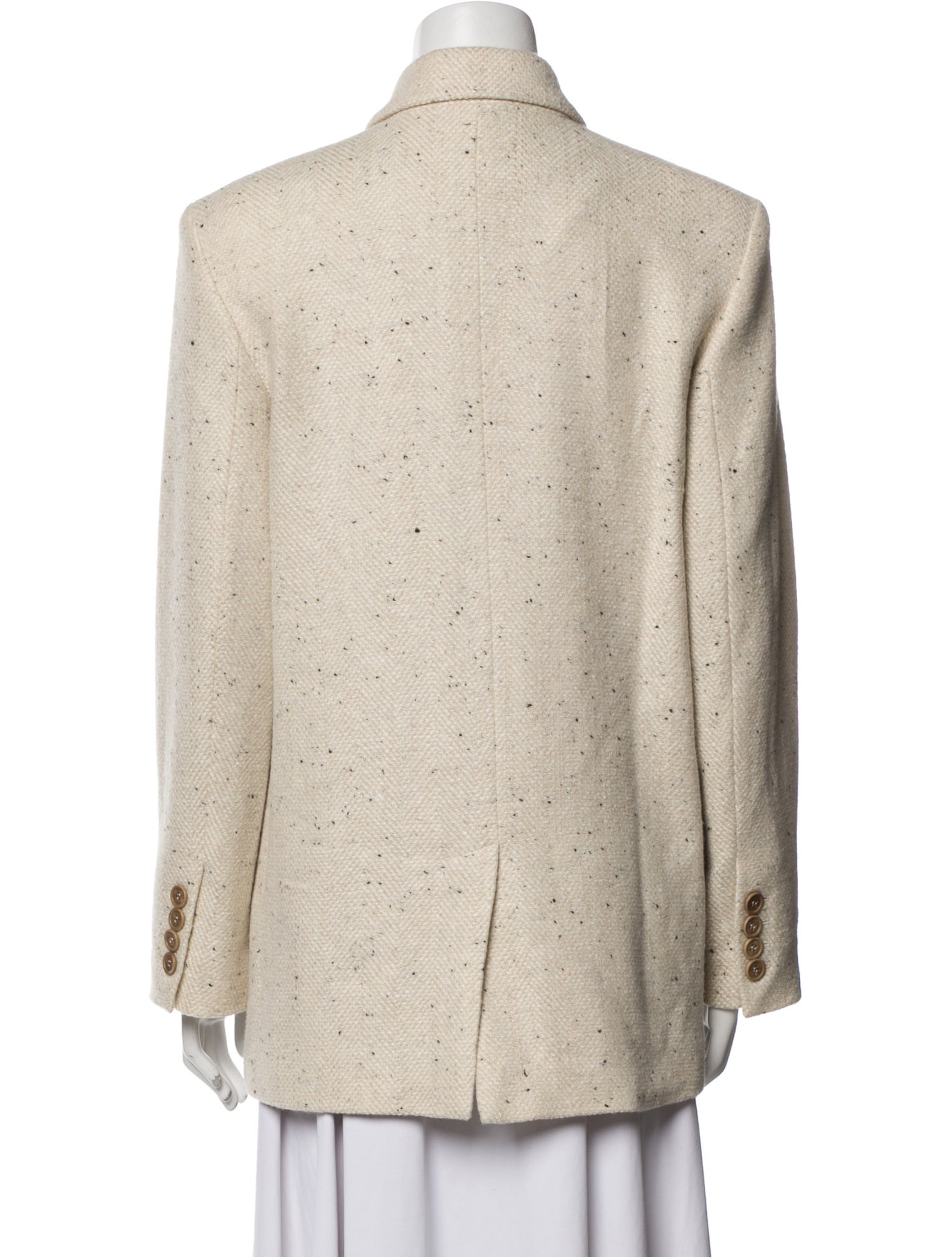 Anine Bing Virgin Wool Tweed Pattern Blazer