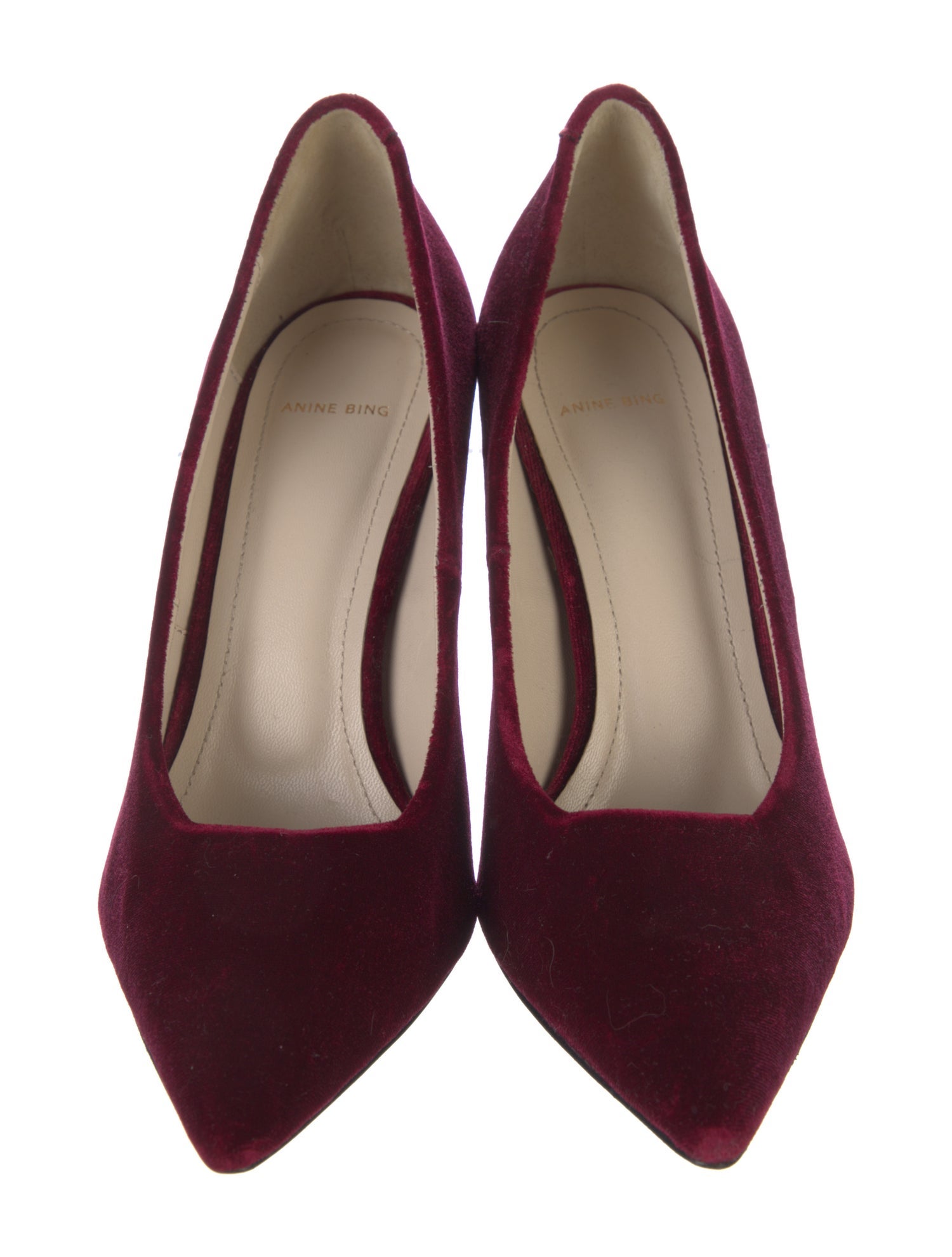 Anine Bing Velvet Pumps