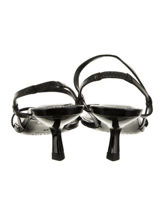 Anine Bing Patent Leather Slingback Sandals