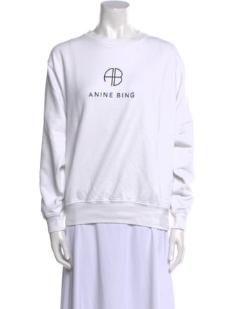 Anine Bing Graphic Print Crew Neck Sweatshirt