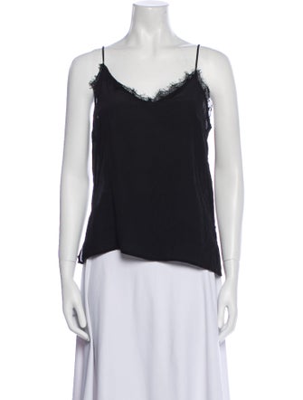 Anine Bing Silk V-Neck Top