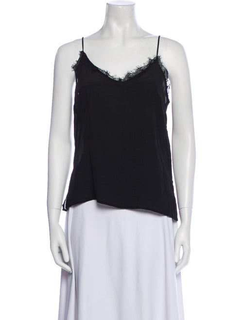 Anine Bing Silk V-Neck Top