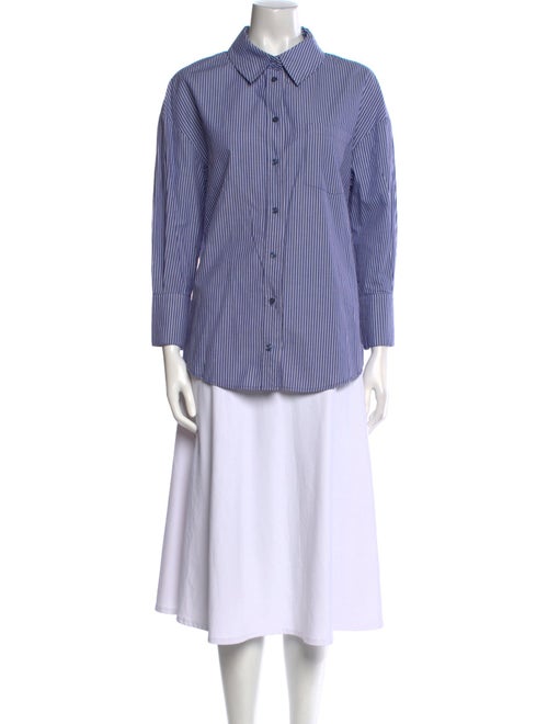 Anine Bing Striped Long Sleeve Button-Up Top