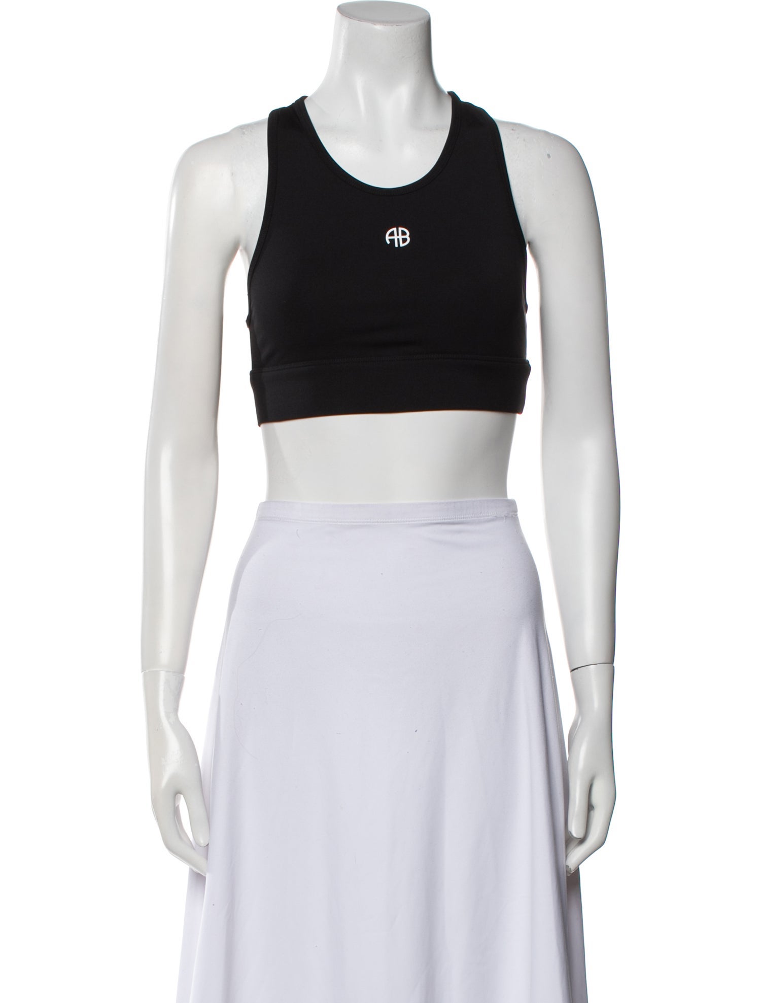 Anine Bing Scoop Neck Sleeveless Crop Top