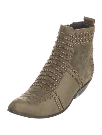 Anine Bing Suede Studded Accents Boots