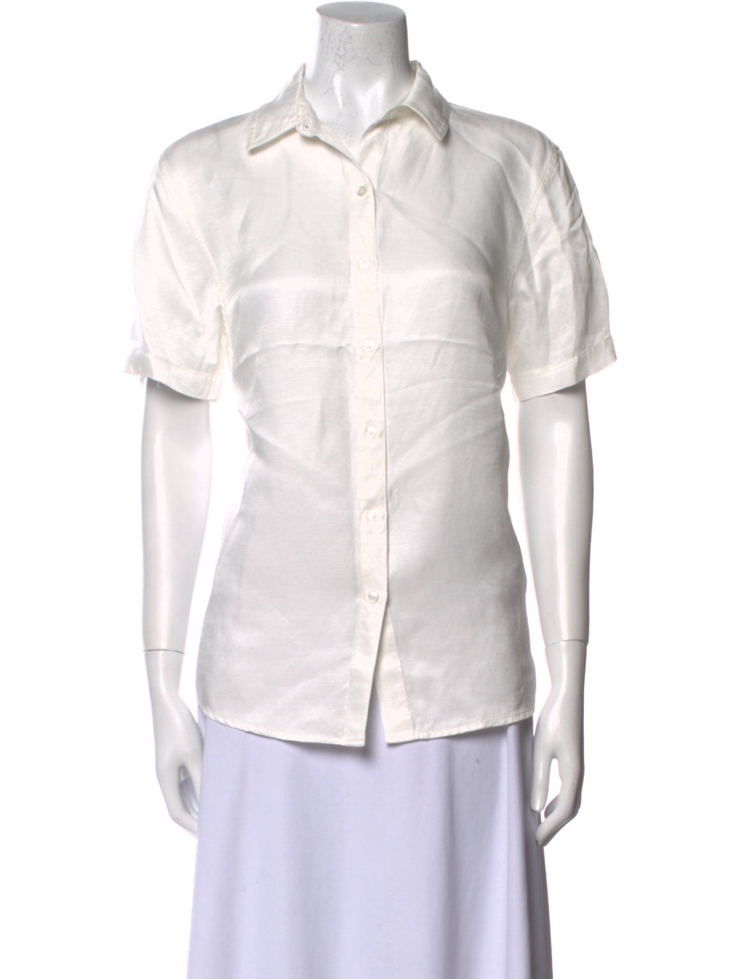 Anine Bing Short Sleeve Button-Up Top