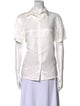 Anine Bing Short Sleeve Button-Up Top