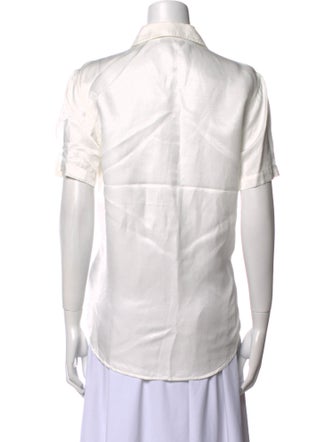 Anine Bing Short Sleeve Button-Up Top