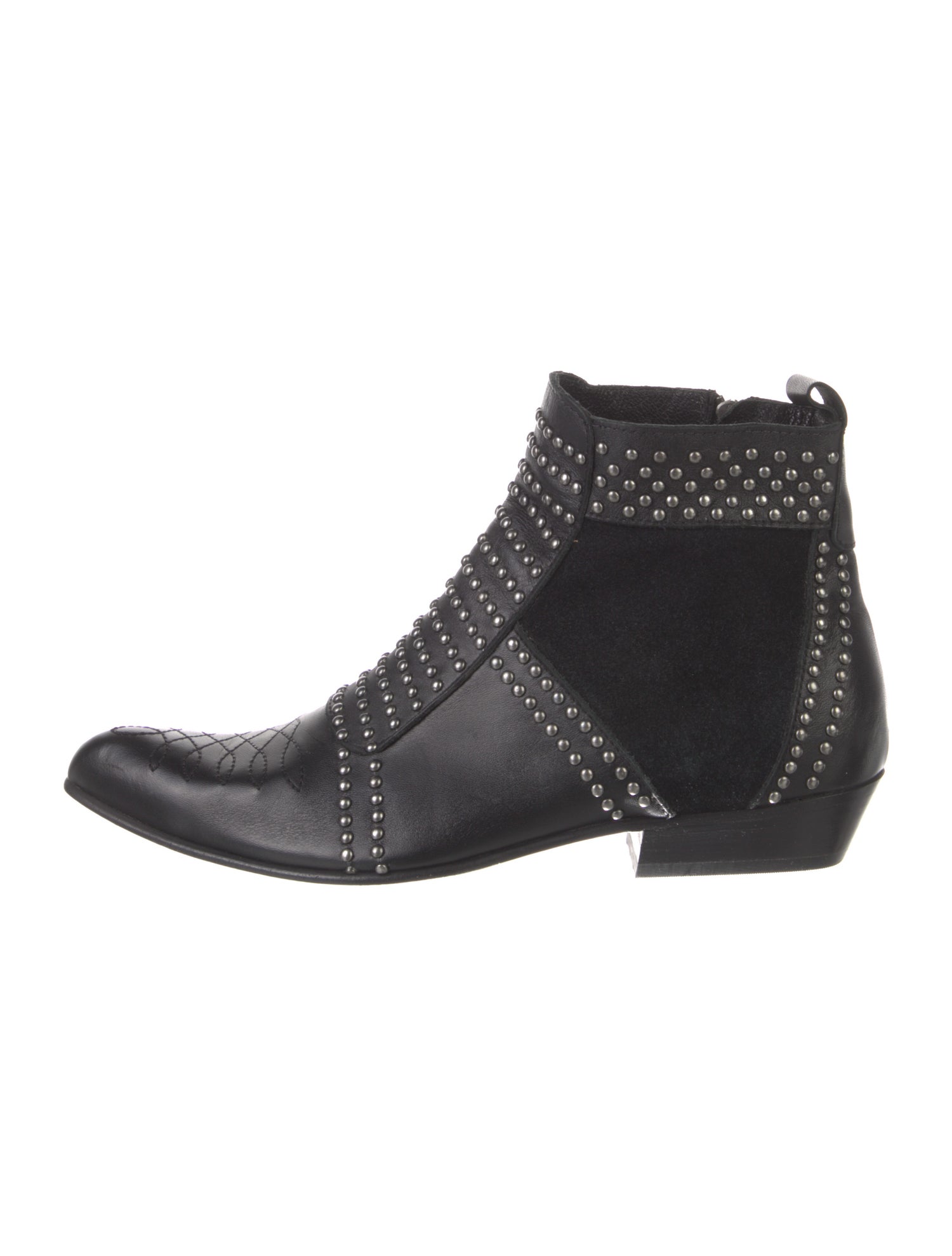 Anine Bing Leather Studded Accents Boots