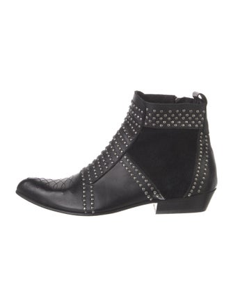 Anine Bing Leather Studded Accents Boots
