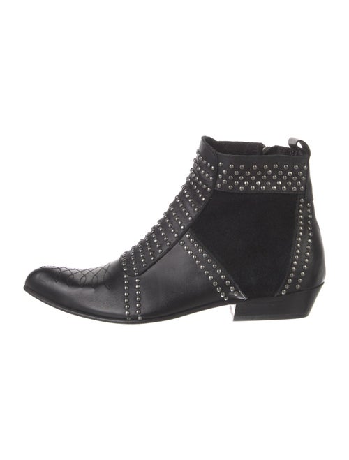 Anine Bing Leather Studded Accents Boots