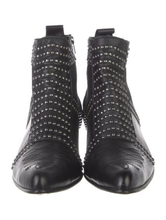Anine Bing Leather Studded Accents Boots