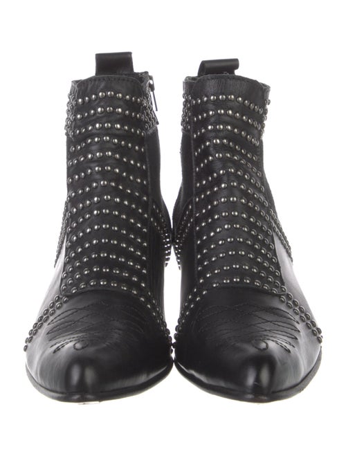 Anine Bing Leather Studded Accents Boots