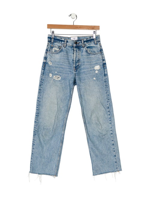 Anine Bing High-Rise Straight Leg Jeans