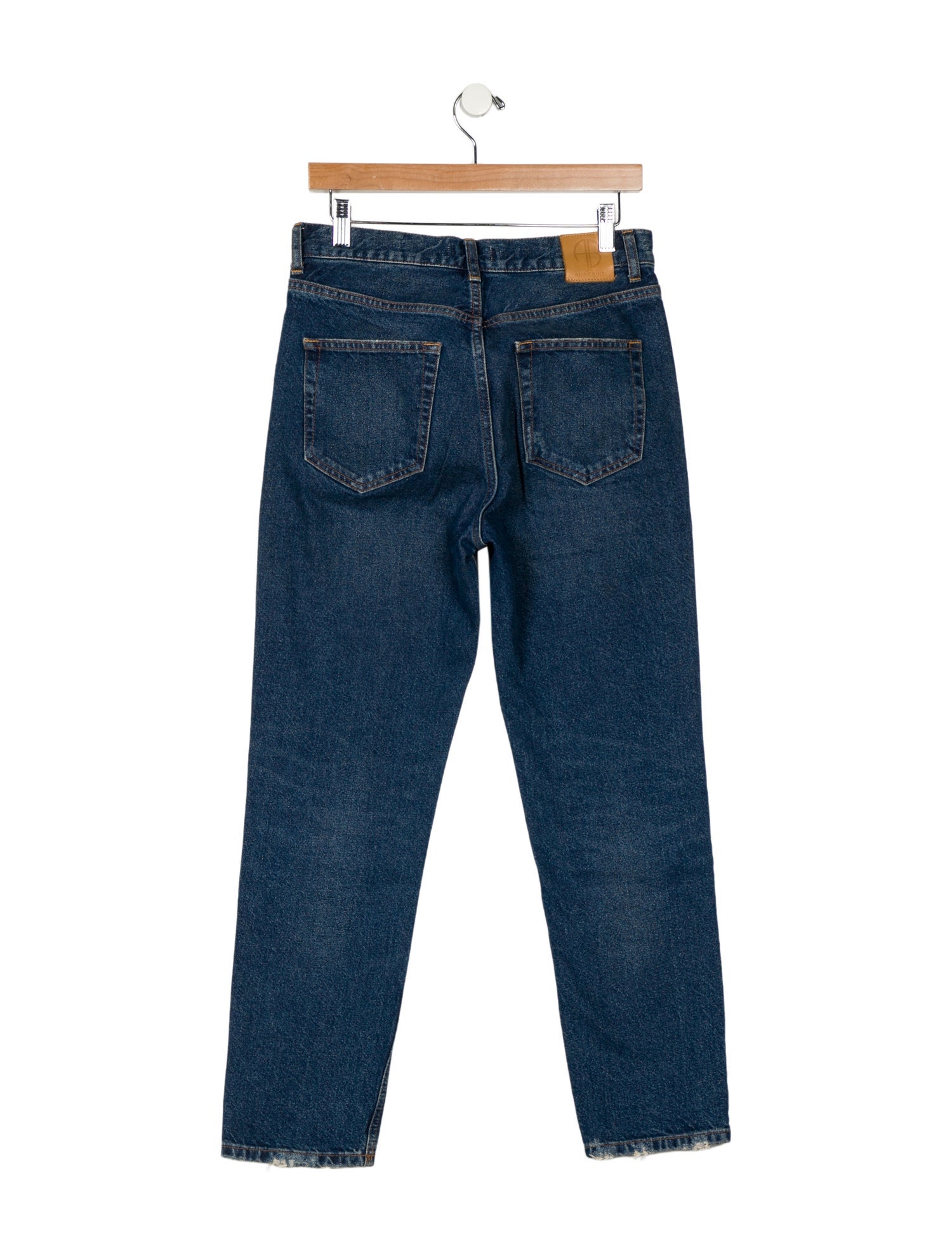 Anine Bing High-Rise Straight Leg Jeans