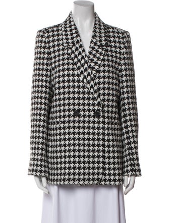 Anine Bing Houndstooth Print Blazer