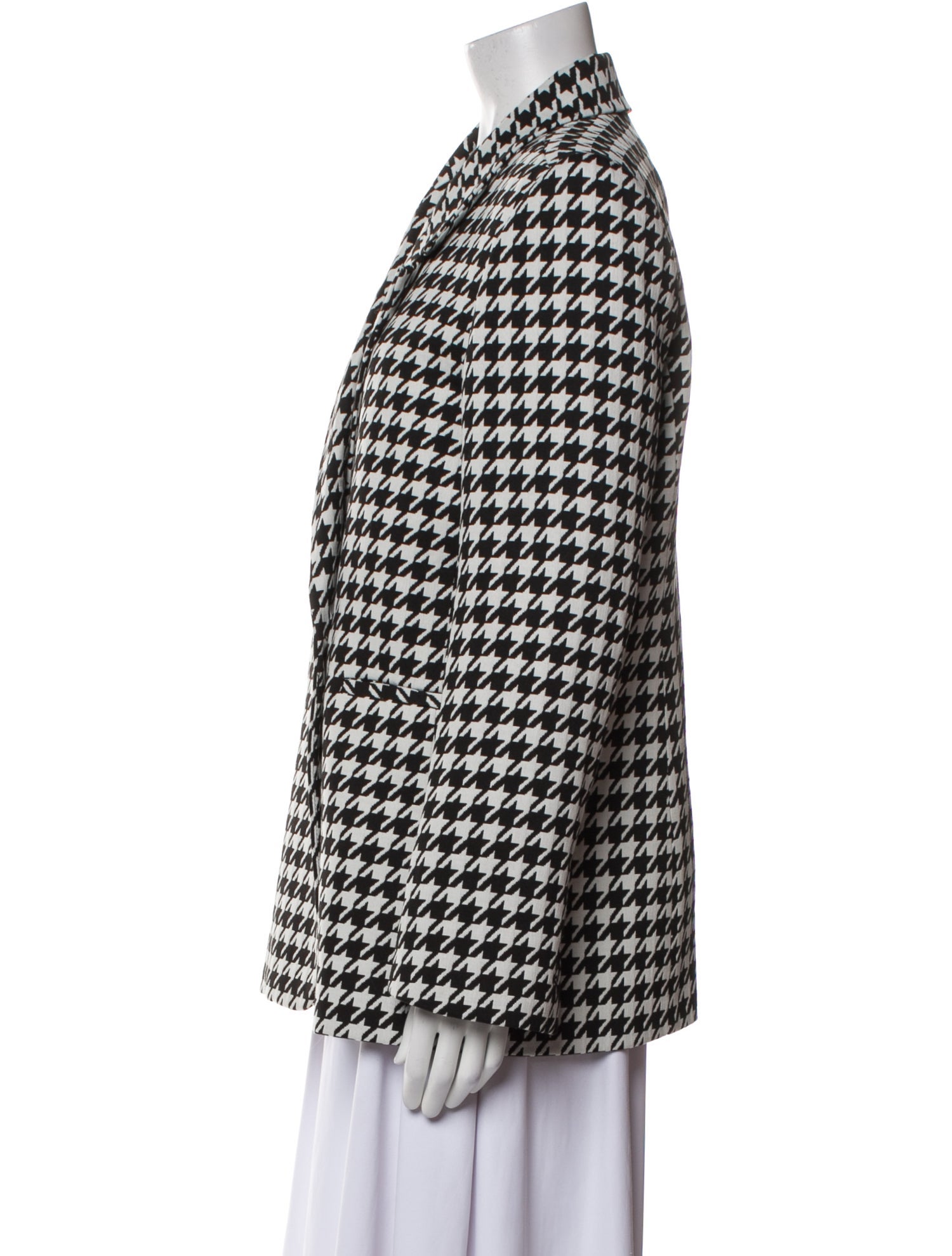 Anine Bing Houndstooth Print Blazer