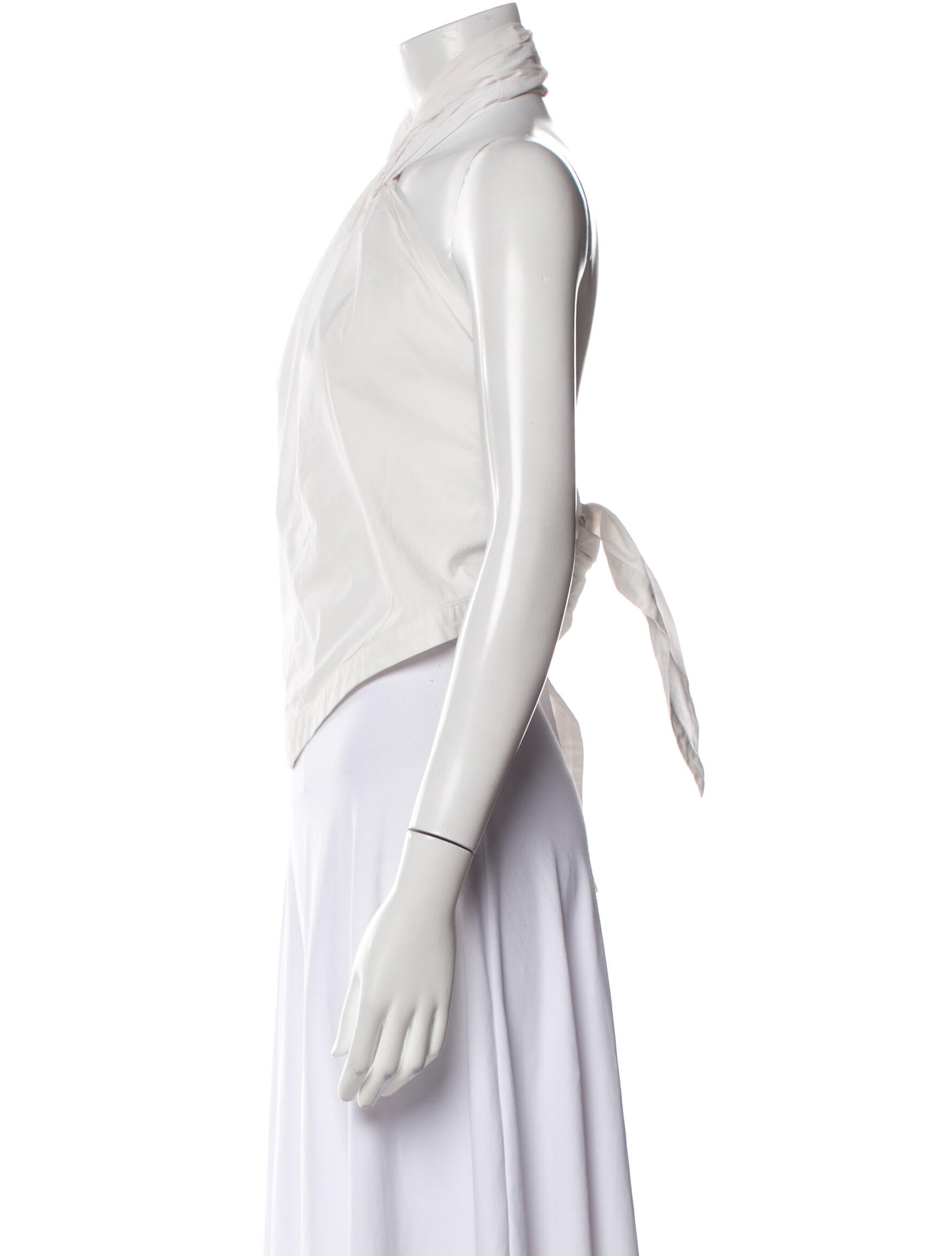 Anine Bing Halterneck Sleeveless Crop Top