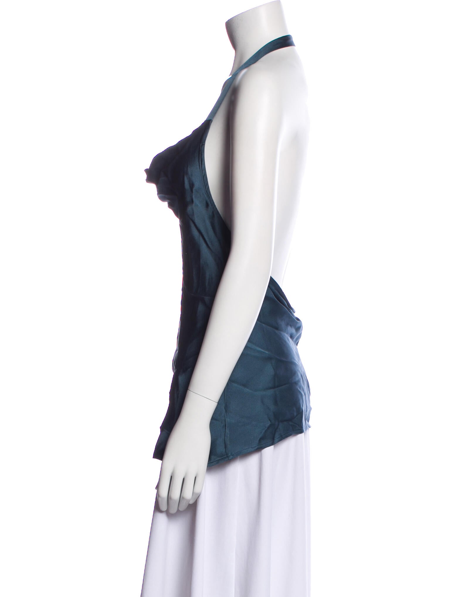 Anine Bing Silk Cowl Neck Top