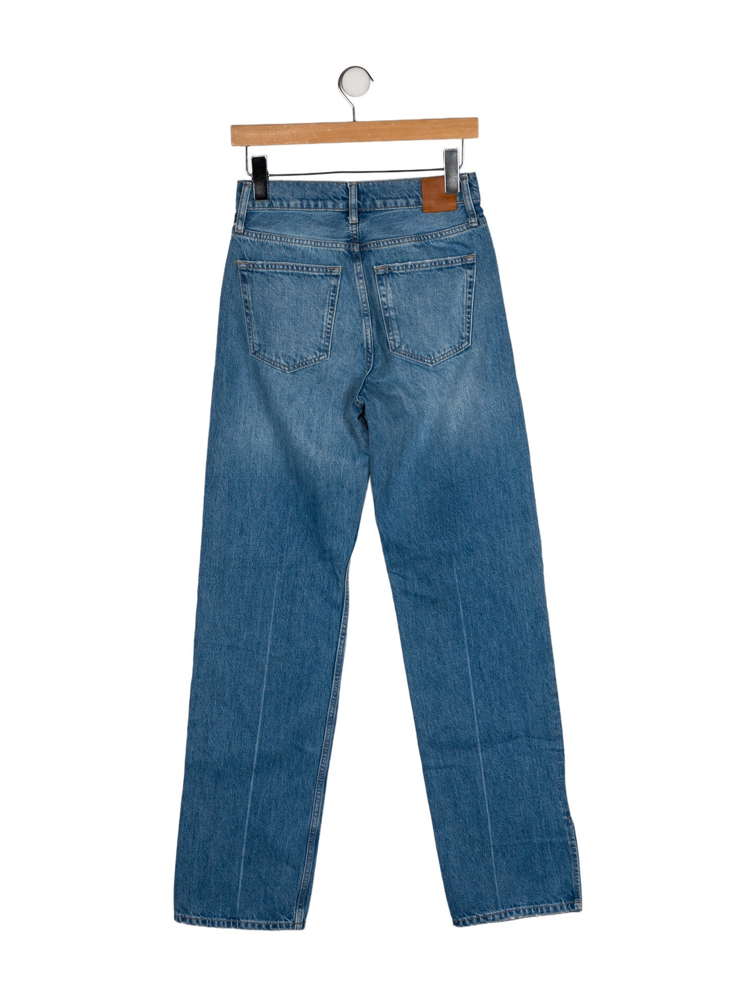 Anine Bing Mid-Rise Straight Leg Jeans