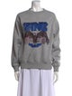 Anine Bing Graphic Print Crew Neck Sweater