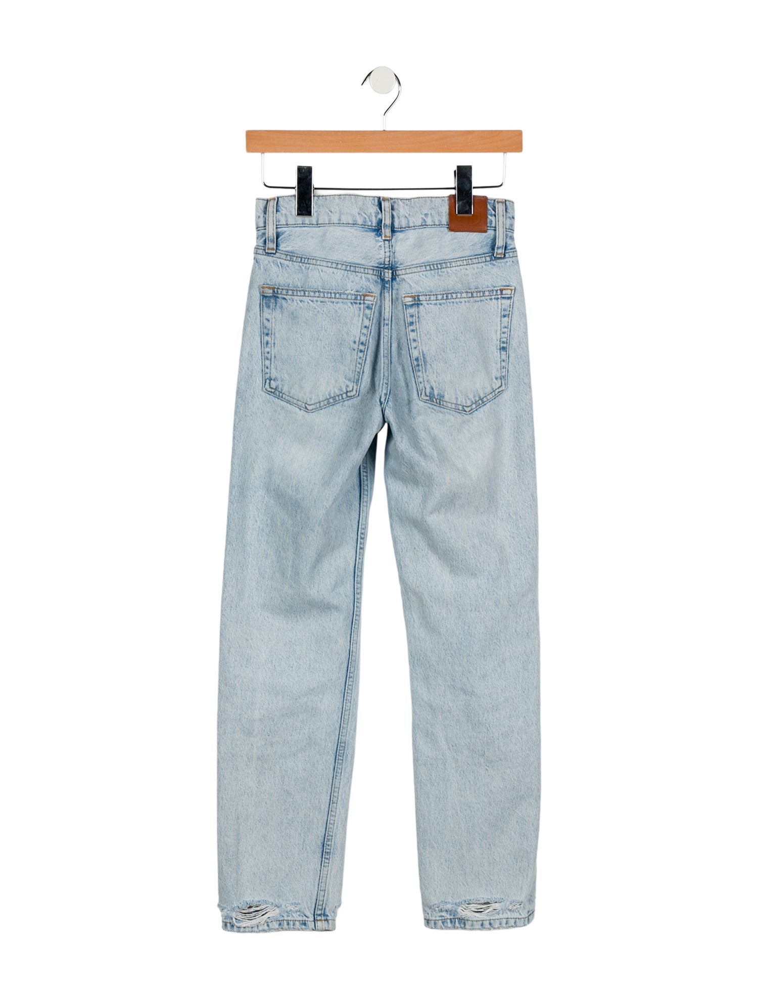 Anine Bing Mid-Rise Straight Leg Jeans