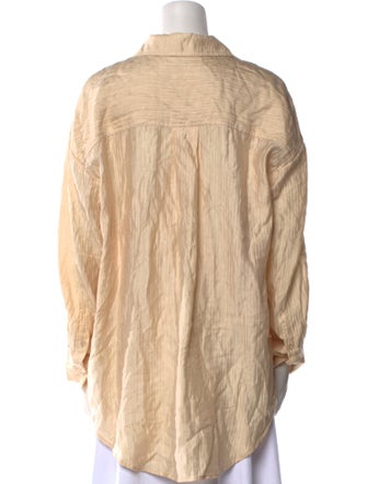 Anine Bing Long Sleeve Button-Up Top