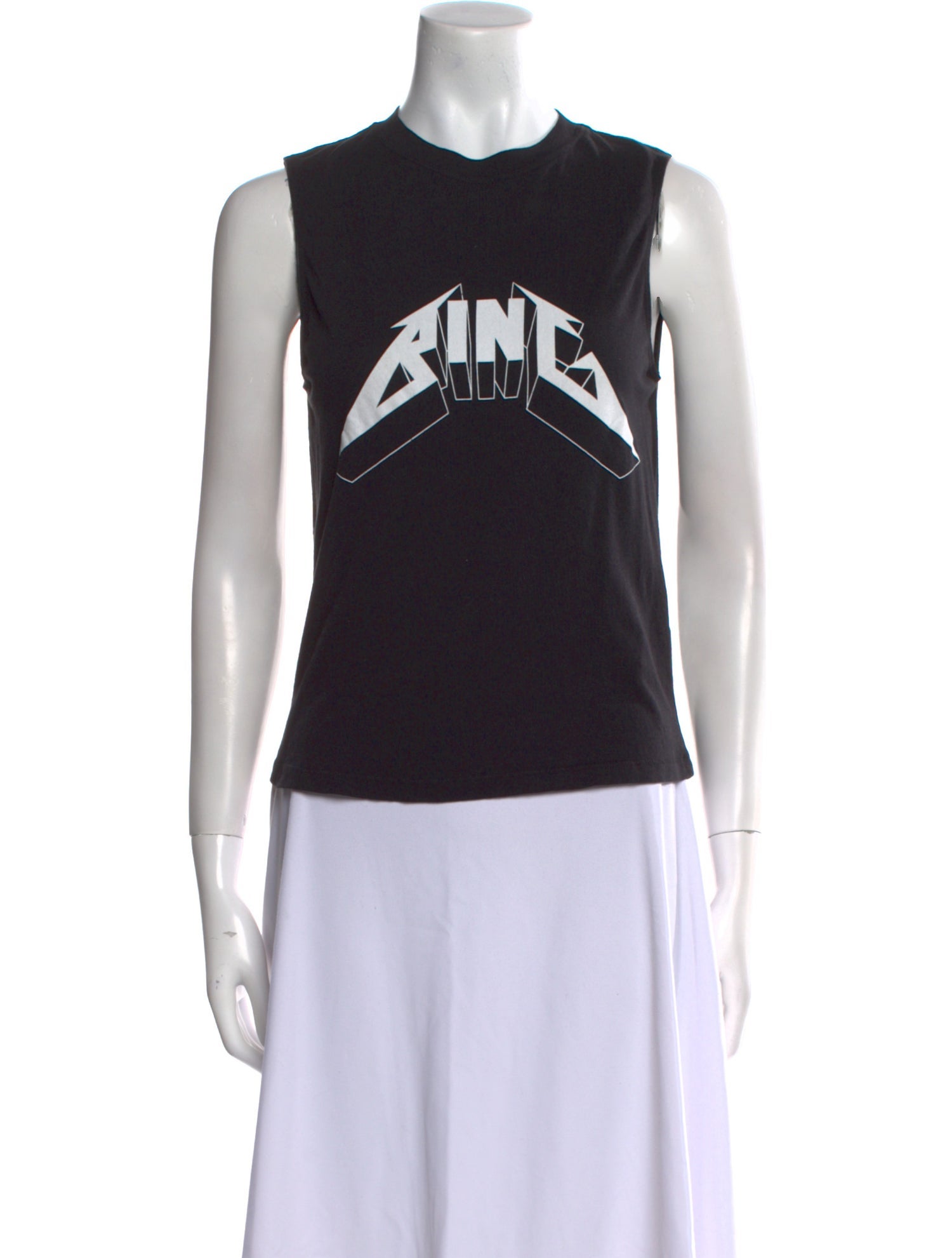 Anine Bing Graphic Print Crew Neck Top