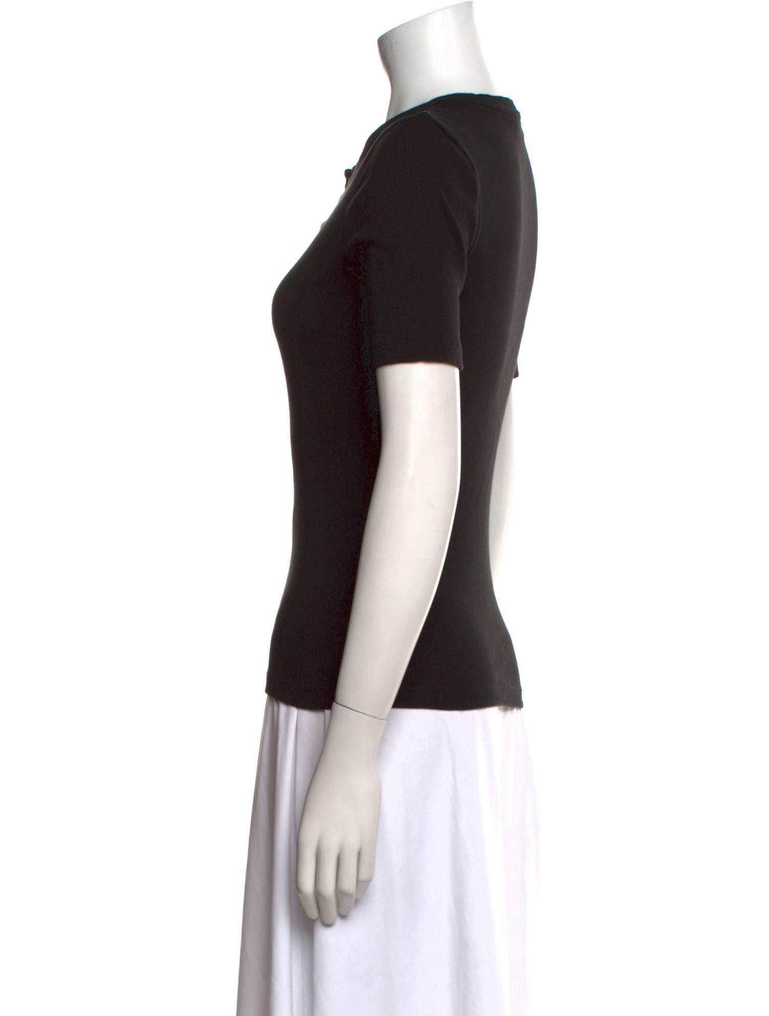 Anine Bing Crew Neck Short Sleeve Polo