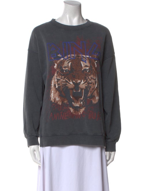 Anine Bing Graphic Print Crew Neck Sweatshirt