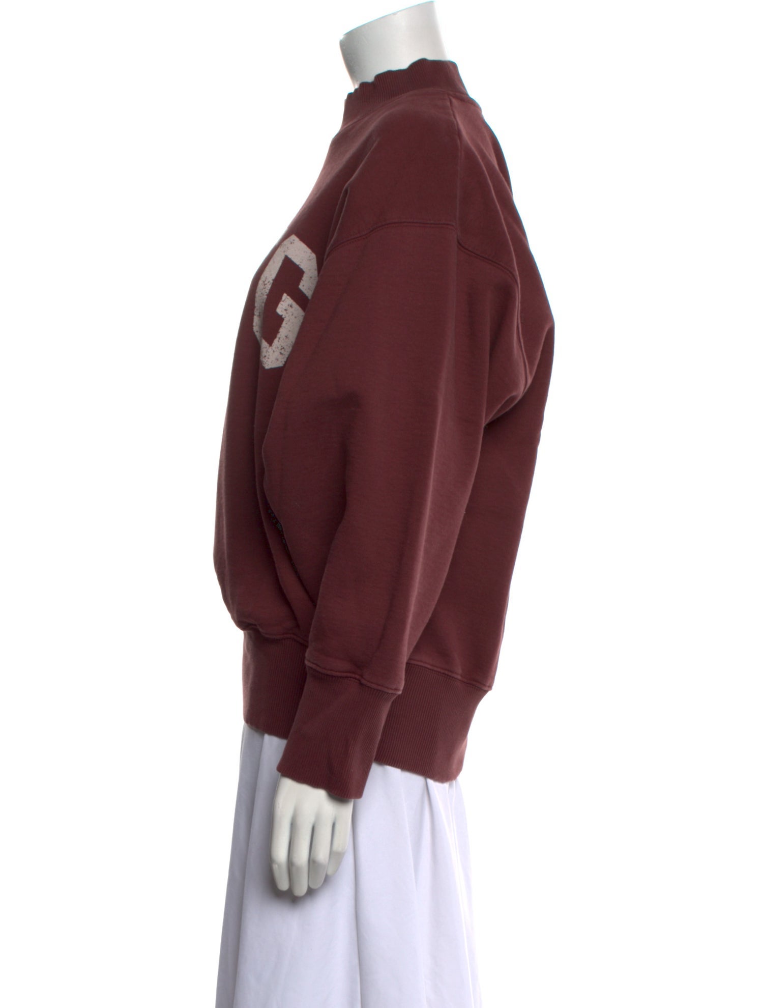 Anine Bing Graphic Print Mock Neck Sweatshirt